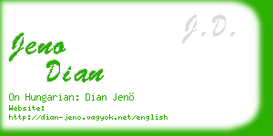 jeno dian business card