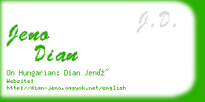 jeno dian business card